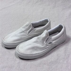 Vans Women's Classic White Slip-On Sneakers